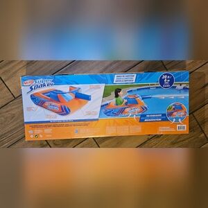 NERF Super Soaker Megaforce inflatable ride on Battle Tank raft fun pool lake